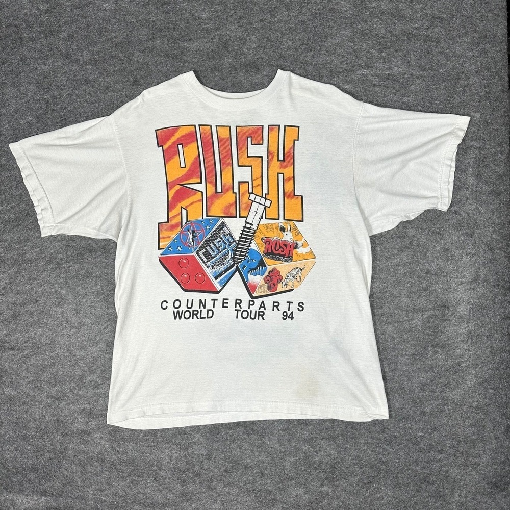 Vintage Rush Counterparts World Tour 94 T Shirt‎ Men's Large